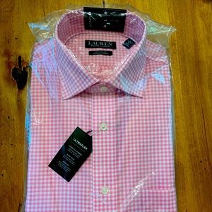 Ralph Lauren pink checkered button down size M